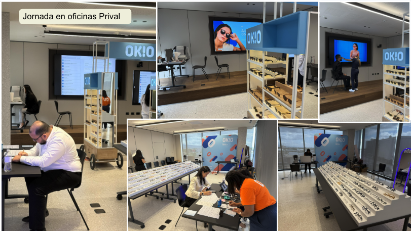 Jornada de Salud Visual OKIO en oficinas de Prival Bank