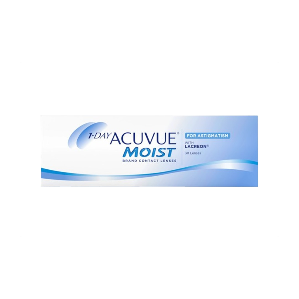 1-Day Acuvue Moist Para Asigmatismo 30 Dias (Esf:0.00, Cyl:-0.75, Eje:10)