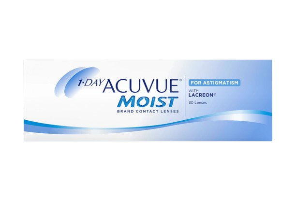 1-Day Acuvue Moist Para Asigmatismo 30 Dias (Esf:0.00, Cyl:-0.75, Eje:10)